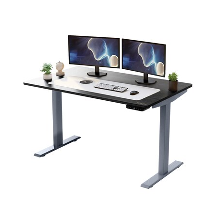 Uncaged Ergonomics RiseUpElectricStandingDesk60X30BlkDesktopDualMotorMemory, RU2gbkMDF60 RU2gbkMDF60